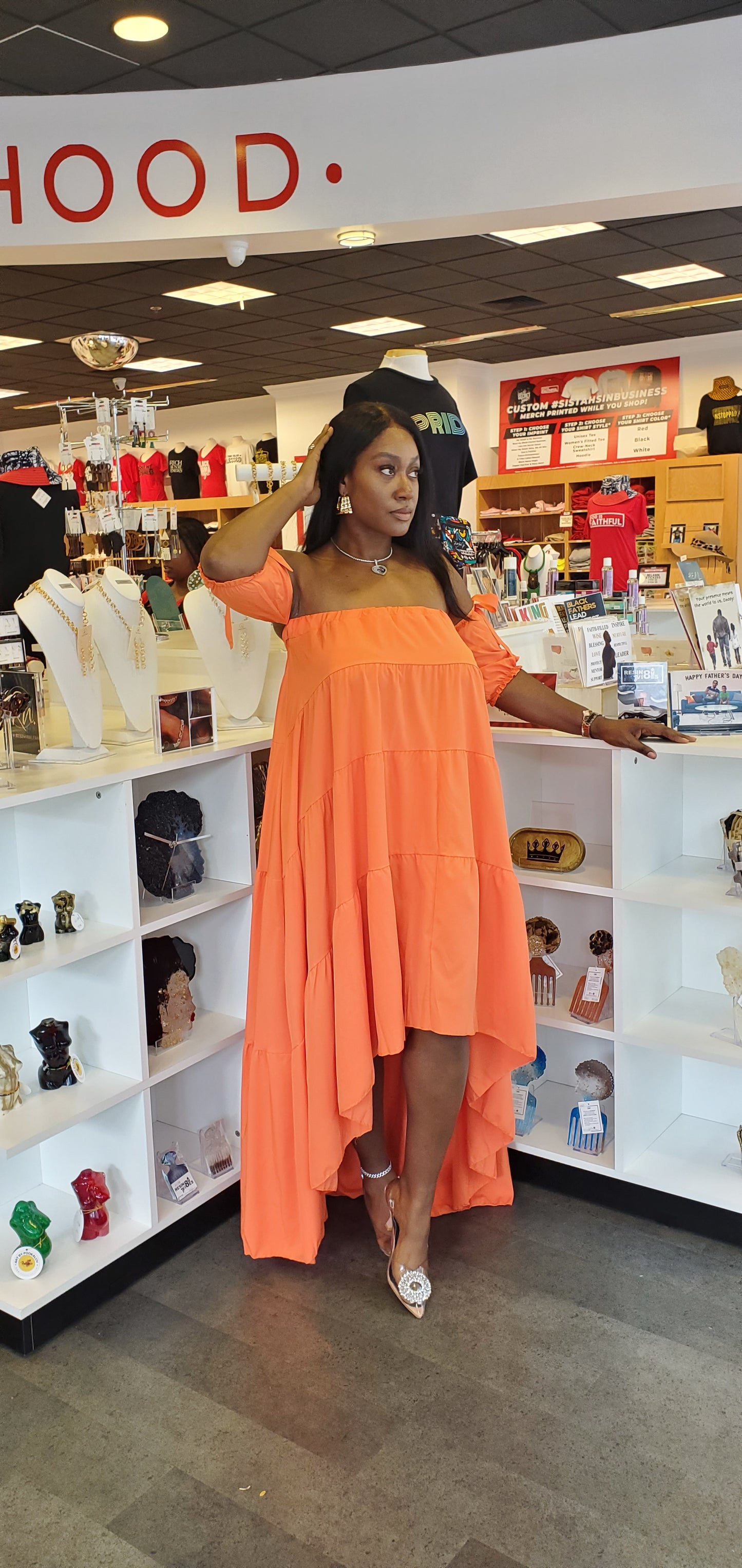 Georgia Peach Maxi Dress