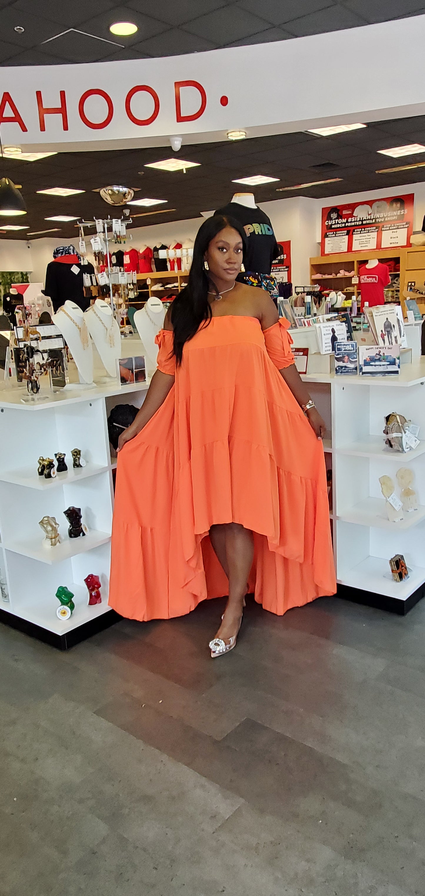 Georgia Peach Maxi Dress