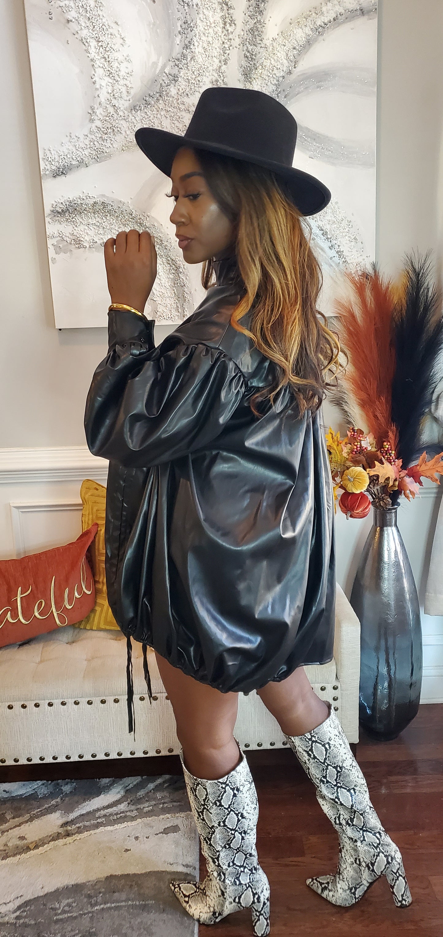 Vegan Leather Tunic