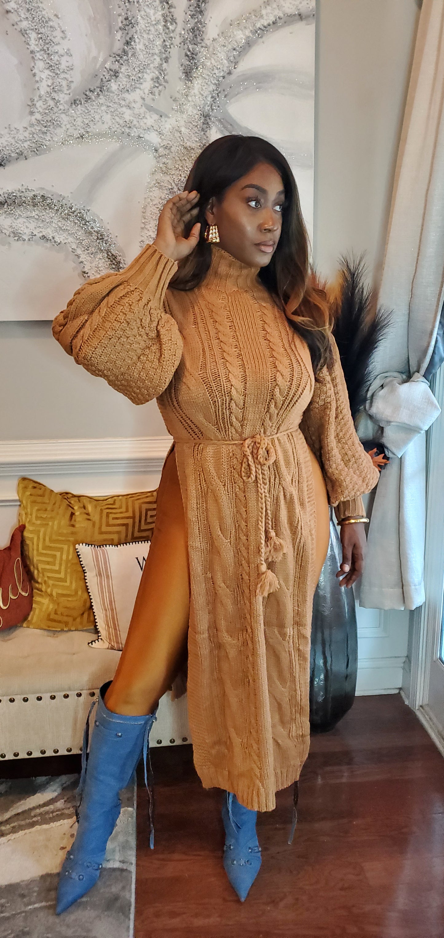 Sheik Two Piece Sweater Skirt Set