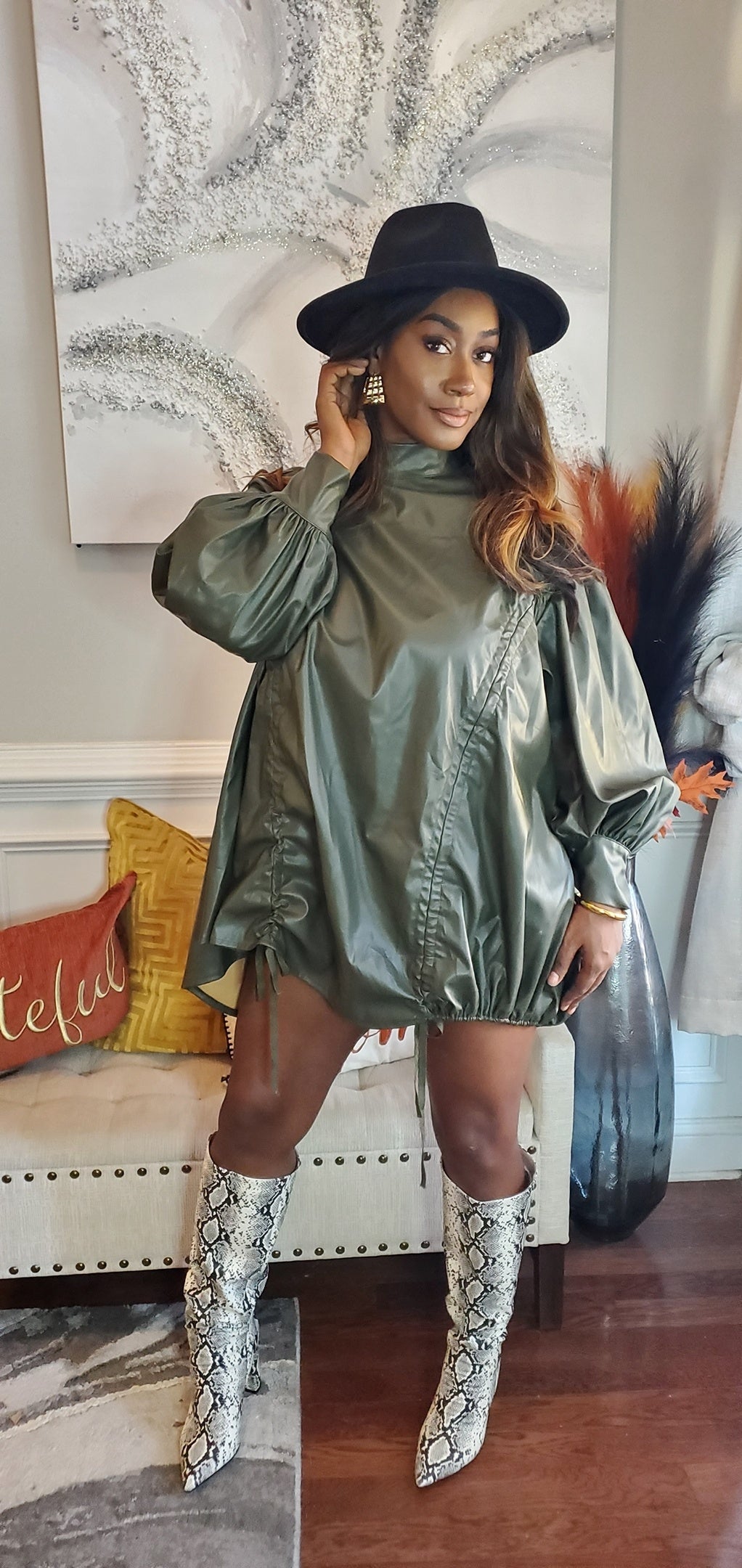 Vegan Leather Tunic