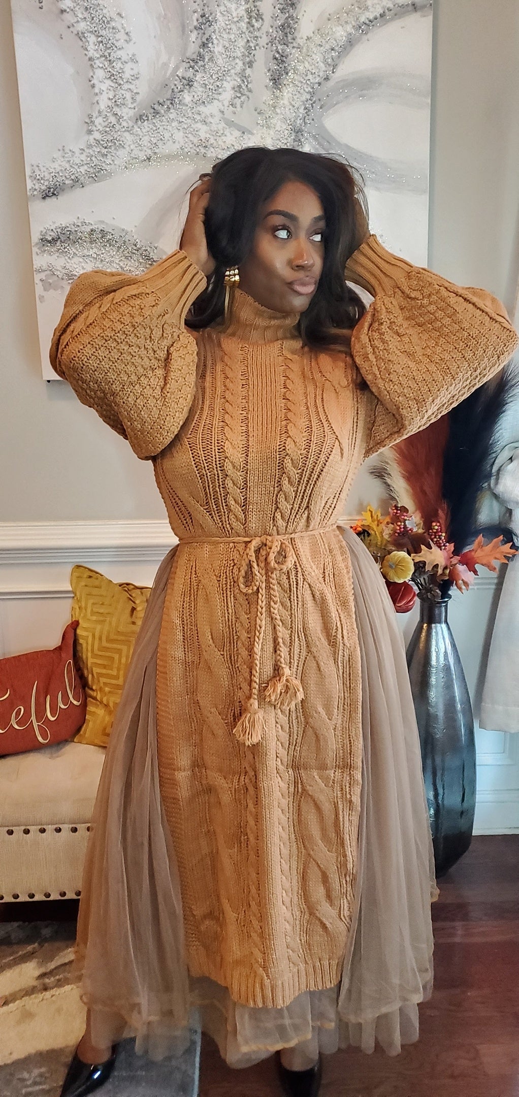 Sheik Two Piece Sweater Skirt Set
