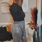 Sequin Harem Pants
