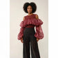 Organza Voluminous Ruffle Blouse