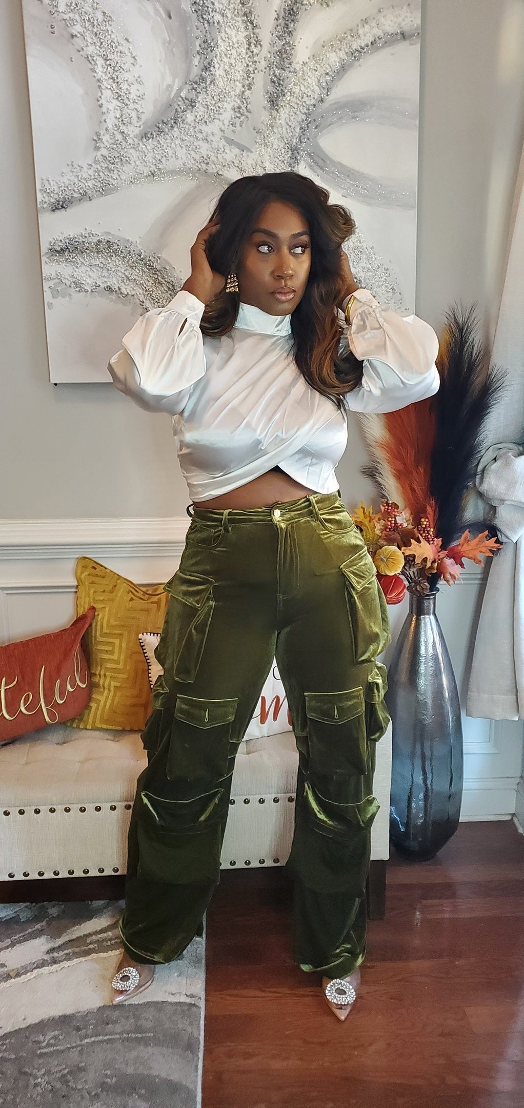 Exclusive  Cargo  Velveteen Pant