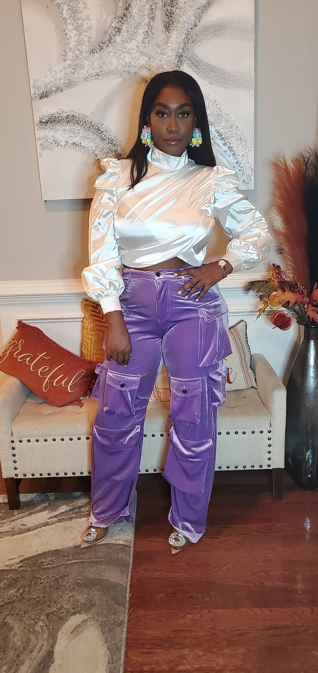 Exclusive  Cargo  Velveteen Pant