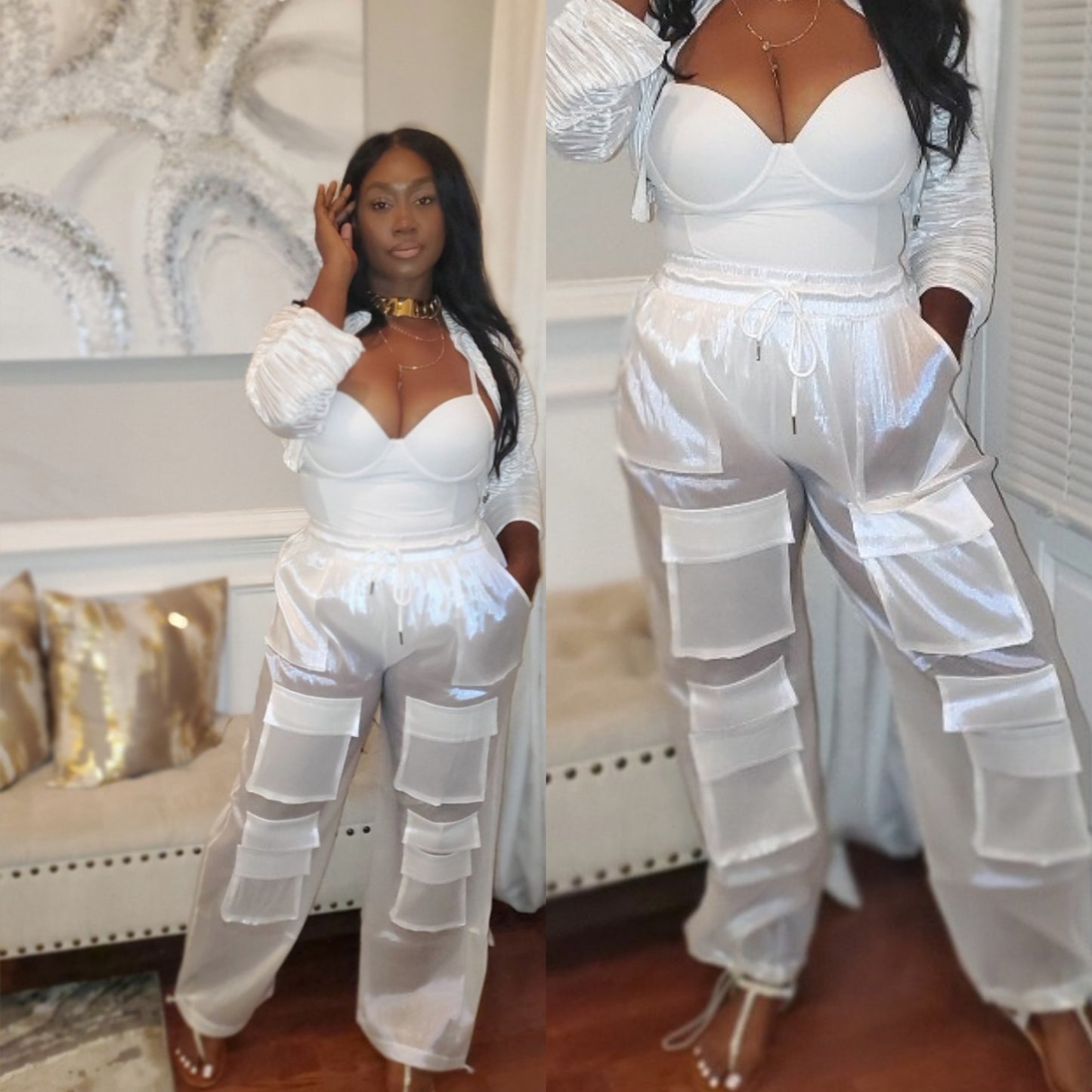 Sheer Cargo Pants