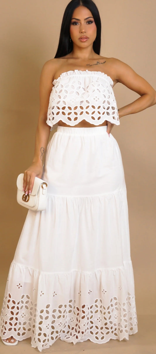 Lace Maxi Skirt Set