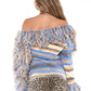 Fringe Horizon Off-Shoulder Sweater
