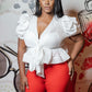 Sheer Peplum Top